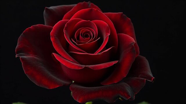 Red rose in full bloom