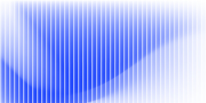 Abstract vertical blue light bar pattern background with glowing cyan center, creating a vibrant digital sound wave or equalizer effect, isolated on