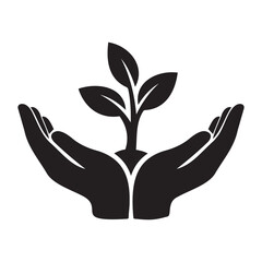 Obraz premium Hand holding plant growth concept