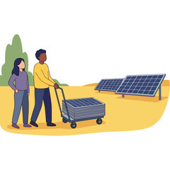 Green energy illustration Concept illustration for ecoreen energy