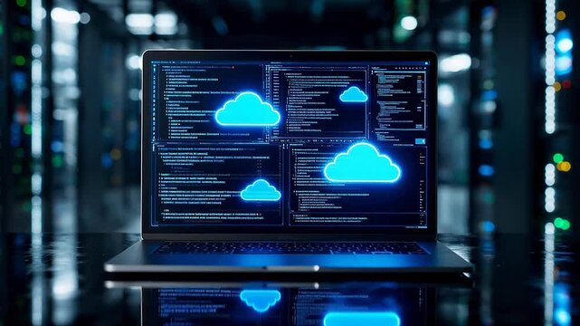 Laptop with cloud computing code