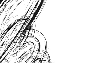 情熱やエネルギー・芸術やクリエイティブ・致を活かした和モダンな黒いインクの躍動的な曲線背景