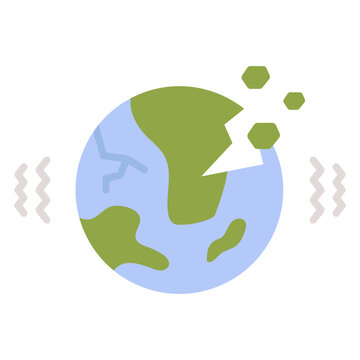 Earthquake Disaster Impact on Earth Illustration