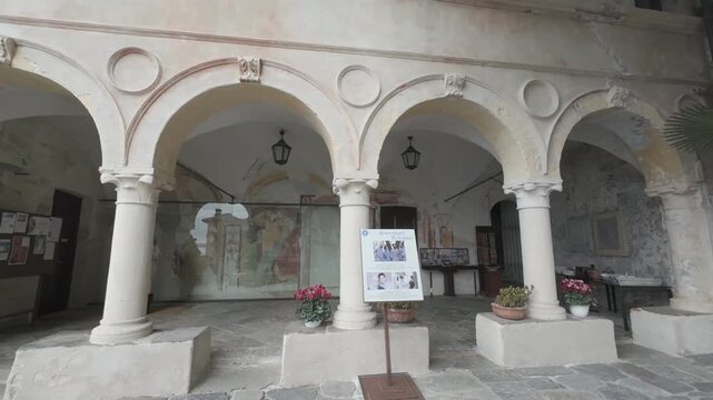 the Santa Caterina Heremitage on the shore of Maggiore lake Lombardy, Italy