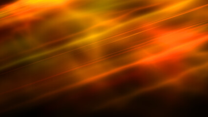 Abstract orange light streaks overlay background with motion blur and wavy lines, fire flame color gradient texture, dynamic speed energy flow, modern smooth curve wallpaper
