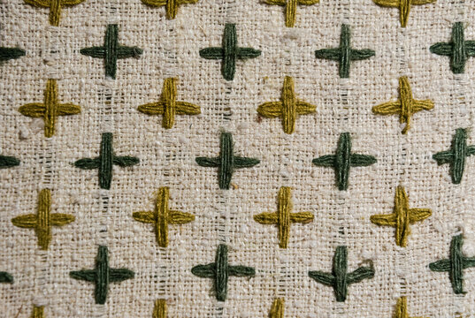 Traditional wool textule texture with geometric pattern	