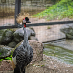 Fototapeta premium South African Cranes in Their Natural Habitat