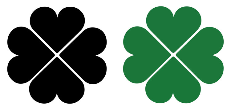 four leaf clover shamrock icon design