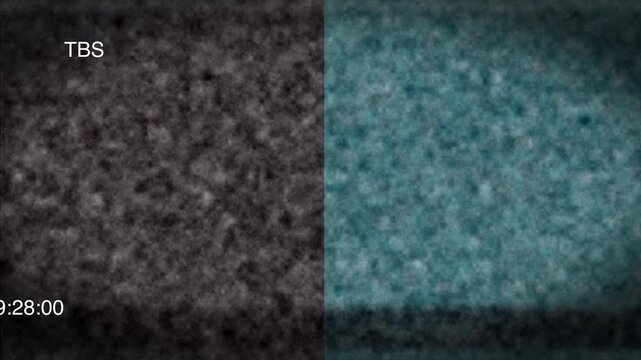 A 4K split-screen comparison of dark textured surface and teal speckled surface, close-up overhead view