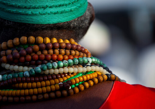 Sudan, Khartoum State, Khartoum, sufi whirling dervish beads at omdurman sheikh hamad el nil tomb