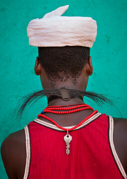 Erbore Man With A Necklace Made Of Giraffe Hair, Turmi, Omo Valley, Ethiopia