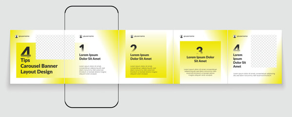 Set of LinkedIn carousel post, social media Instagram carousel post, modern and editable tips sharing business carousel template design © Tarek Digital