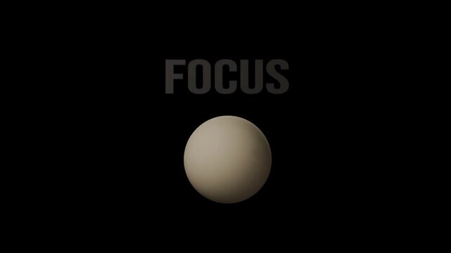 Business Focus Concept Highlighted Sphere Minimal 3D Animation