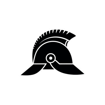 Ancient Roman or Greek Warrior Helmet Icon.