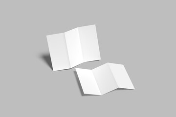 A4 Trifold Brochure Blank Mokcup