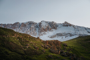 Fototapeta premium Caucasus mountians Azerbaijan Khinalig village