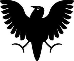 Fototapeta premium cartoon black bird symbol