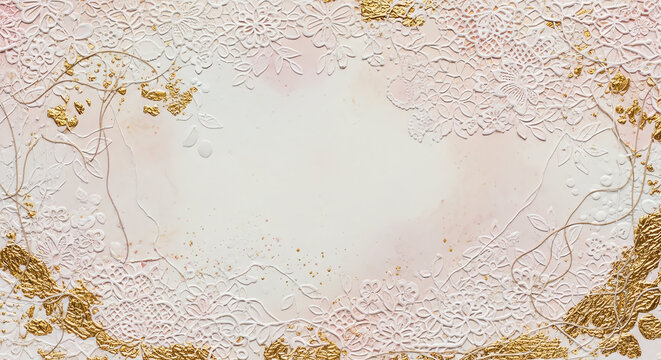 Elegant textured background with gold accents and soft pastel hues for design projects.