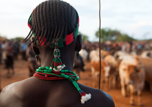 Bashada Tribe Warrior During A Bull Jumping Ceremony, Dimeka, Omo Valley, Ethiopia
