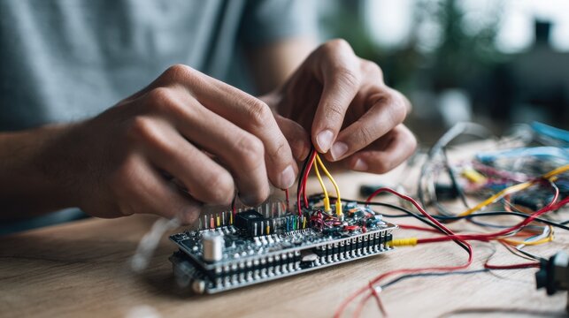 High-Fidelity Prototyping Workstation with Breadboard and Microcontroller
