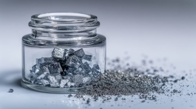 Raw Polysilicon Material in Glass Container and Loose Granules