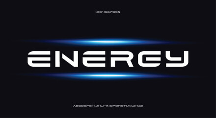 Energy, Abstract technology science alphabet lowercase font. digital space typography vector illustration design  © crossover
