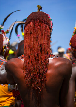 Rendille tribesman with long braided hair, Turkana lake, Loiyangalani, Kenya