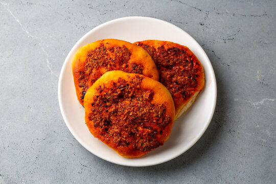 Bread with peppers or spicy bread - Turkish name; biberli ekmek