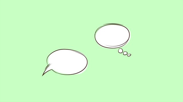 typing text message, sending messages using mobile chat, message bubble for custom text on white screen, 4K animation