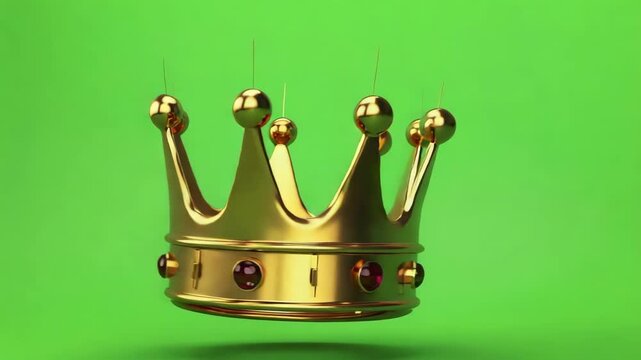 gold crown on a green background