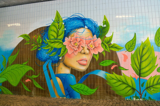 Graffiti in einer M&uuml;nchner Unterf&uuml;hrung zum Olympiapark