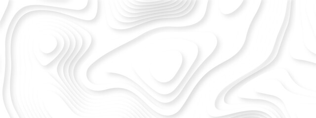 Abstract background vector Abstract wavy line 3d paper cut white background. Abstract pattern with lines. Abstract sea map geographic contour map and topographic contours map background. © armans