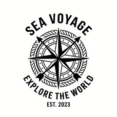 This artistic compass design symbolizes adventure and exploration on the seas. Perfect for nautical themes and representing the spirit of discovering new horizons. © bobo wang