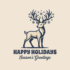 This delightful holiday graphic showcases a reindeer adorned with snowflakes, bringing seasonal cheer and heartwarming greetings to spread joy and celebration. © bobo wang