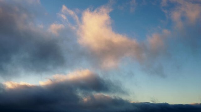 Beautiful multi colored sunset landscape image with vibrant tones for use as background or in composite images