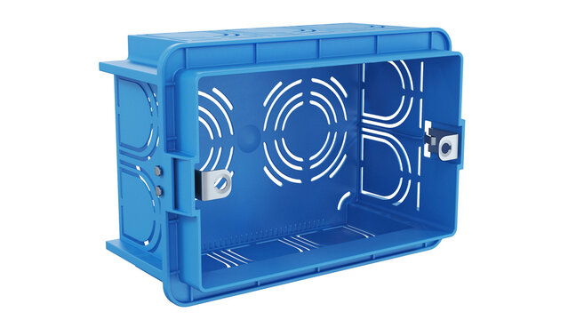 503E electrical junction box for wall installations. Technical component for wiring, engineering projects and architectural visualization
