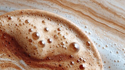 Abstract latte background showing creamy coffee and milk mixing