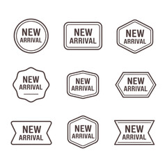 Obraz premium Collection of Minimalist New Arrival Promo Badges and Labels