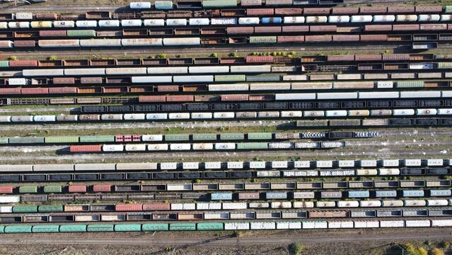 train cars top view