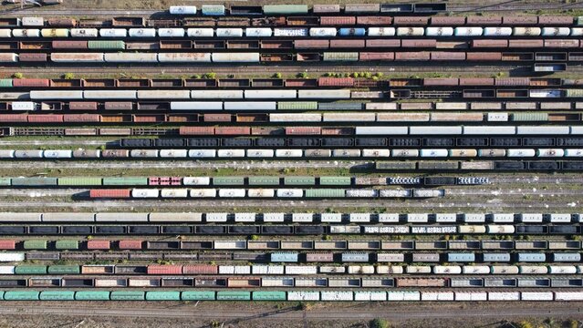 train cars top view