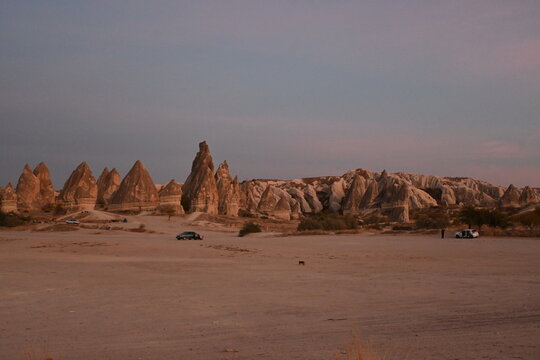  Volcanic Rock Formations and Cave Houses in Cappadocia, Turkey