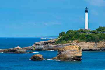 Le phare de Biarritz sur la Pointe Saint Martin © Dominique VERNIER