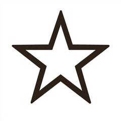Obraz premium Simple Star Outline Illustration as a Decorative Element for Christmas Card and Graphic Design Use