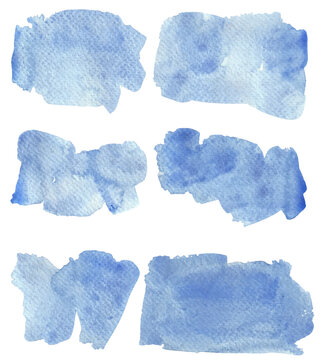 Set of vector brush strokes.Watercolor texture splatters. Grunge rectangle text boxes. Frames for text or quote.	
