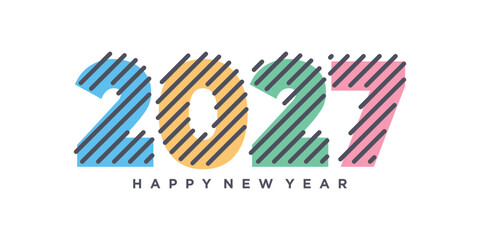 Fototapeta premium 2027 design element creative modern concept