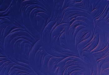 Deep indigo abstract textured background with swirling embossed brushstrokes © DesignSells