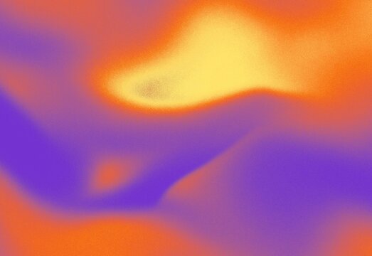 Abstract orange-purple gradient background with yellow highlight, grainy texture