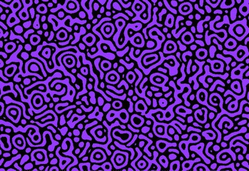 Obraz premium Seamless purple organic abstract pattern with black negative space