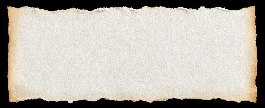 realistic torn white parchment paper with rugged edges on transparent png background vintage distressed texture