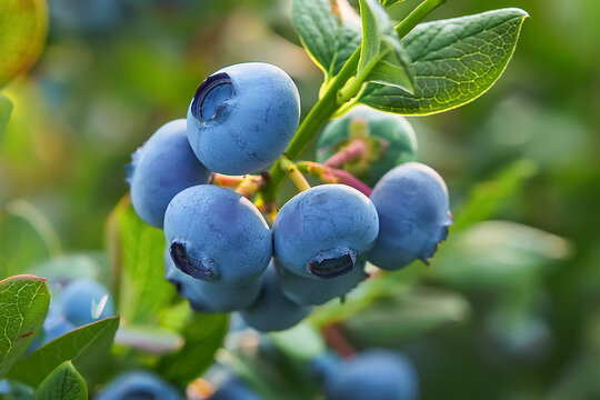 Heidelbeeren an einem Ast